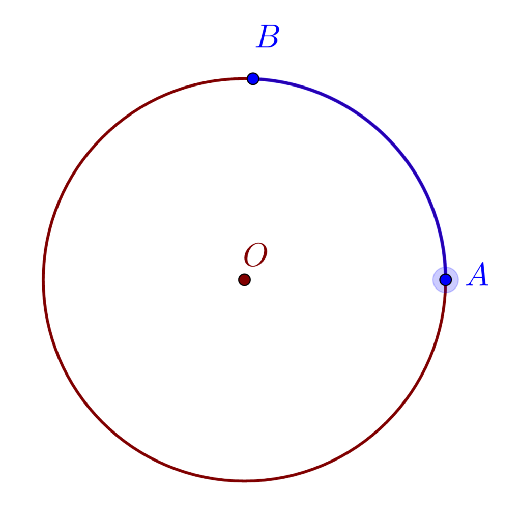 Arcul de cerc AOB